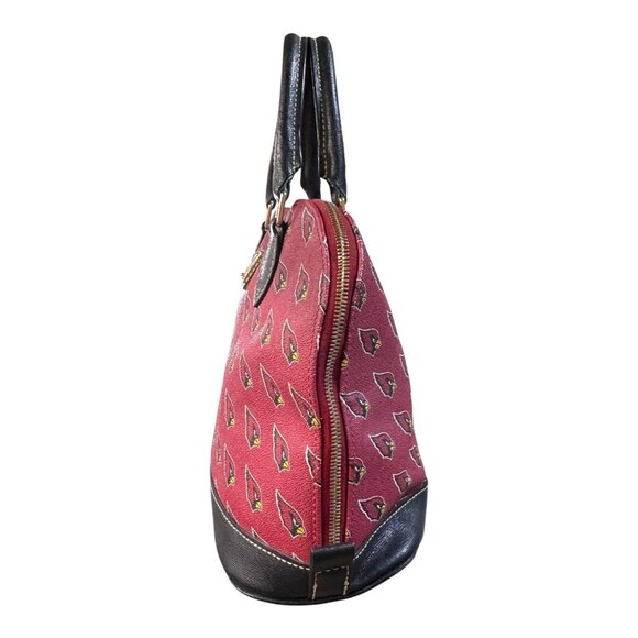 Dooney & Bourke NFL Arizona Cardinals Satchel Bag Red & Black Leather Trim READ - Picture 3 of 16